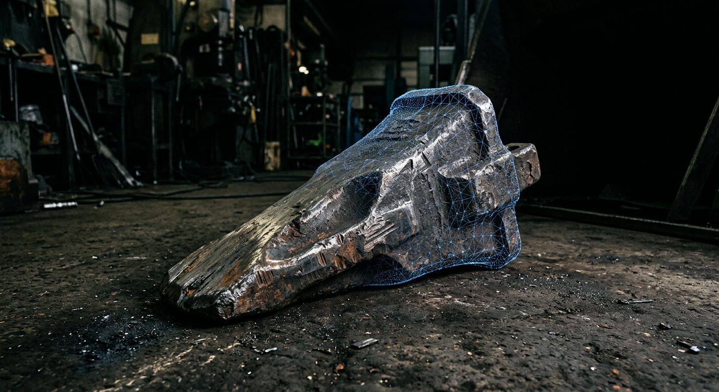 Mining dump truck 3D scan accuracy inspection, heavy equipment dimensional analysis in Geomagic Design X